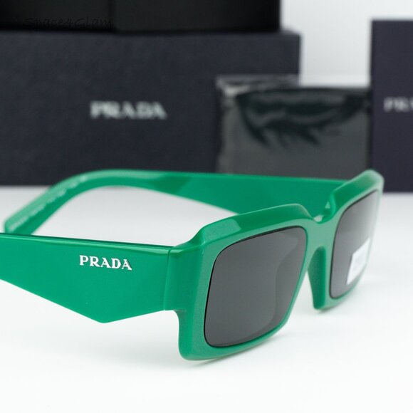 BRAND NEW Prada PR27ZS 11L08Z Mango Dark Grey Square Unisex Sunglasses 0PR 27ZS - Picture 4 of 11